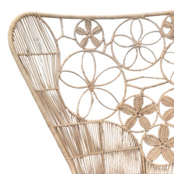 Πολυθρόνα Jake Inart με μπεζ μαξιλάρι-φυσικό rattan 110x86x145εκ ** Πολυθρόνα Jake Inart με μπεζ μαξιλάρι-φυσικό rattan 110x86x145εκ **
