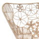 Πολυθρόνα Jake Inart με μπεζ μαξιλάρι-φυσικό rattan 110x82x145εκ **