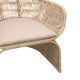 Πολυθρόνα Jake Inart με μπεζ μαξιλάρι-φυσικό rattan 110x82x145εκ **