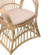 Πολυθρόνα Boloni Inart με μπεζ μαξιλάρι-φυσικό rattan 100x67x120εκ **