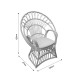 Πολυθρόνα Boloni Inart με μπεζ μαξιλάρι-φυσικό rattan 100x67x120εκ **