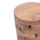 Σκαμπό Shard Inart φυσικό μασίφ ξύλο teak Φ35x45εκ **
