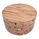 Τραπέζι σαλονιού Wozy Inart φυσικό ξύλο teak Φ90x45εκ **