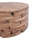 Τραπέζι σαλονιού Wozy Inart φυσικό ξύλο teak Φ90x45εκ **