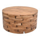 Τραπέζι σαλονιού Wozy Inart φυσικό ξύλο teak Φ90x45εκ **