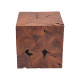 Σκαμπό Boxy Inart φυσικό μασίφ ξύλο teak 40x40x40εκ **