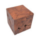 Σκαμπό Boxy Inart φυσικό μασίφ ξύλο teak 40x40x40εκ **