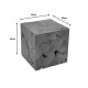 Σκαμπό Boxy Inart φυσικό μασίφ ξύλο teak 40x40x40εκ **
