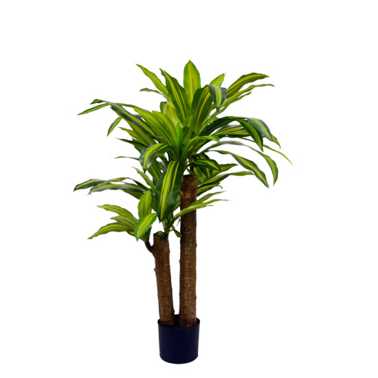 Διακοσμητικό φυτό  Dracaena σε γλάστρα Inart πράσινο pp Υ110εκ **