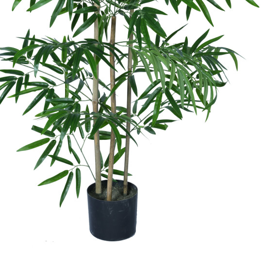 Διακοσμητικό φυτό Bamboo σε γλάστρα Inart πράσινο pp Υ130εκ **