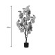 Διακοσμητικό φυτό Bean flowers σε γλάστρα Inart λευκό pp Υ125εκ **