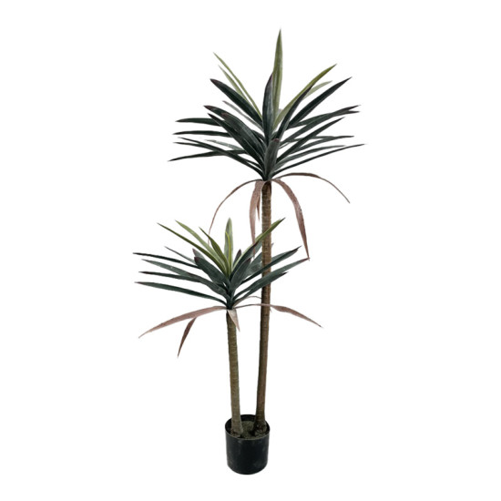 Διακοσμητικό φυτό Dracaena palm σε γλάστρα Inart πράσινο pp Υ125εκ **