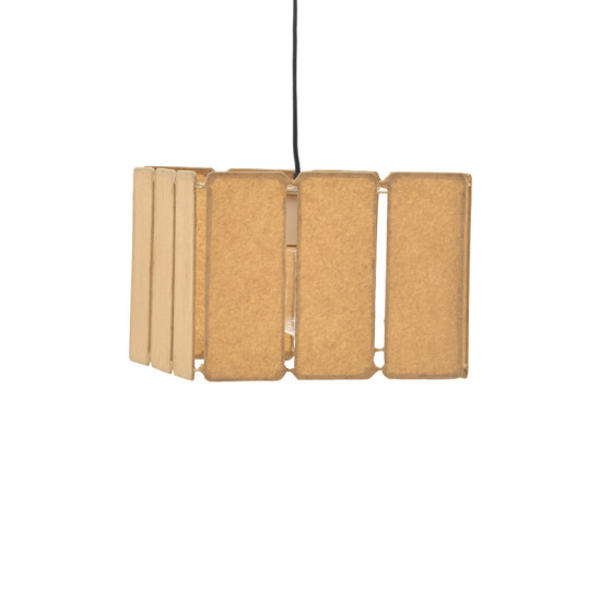 Φωτιστικό οροφής Boxfo Inart καφέ press papier-μέταλλο 32x32x123εκ **