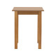 Τραπέζι Zolenio μασίφ ξύλο οξιάς με επιφάνεια mdf λούστρο καρυδί 80x80x76εκ