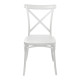 Καρέκλα Crossie στοιβαζόμενη pp σε λευκή απόχρωση 38x46.5x82εκ **