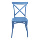 Καρέκλα Crossie στοιβαζόμενη pp σε απόχρωση μπλε 38x46.5x82εκ **