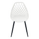 Καρέκλα Suan pp σε λευκή απόχρωση και μαύρο μεταλλικό πόδι 56x49x82εκ **