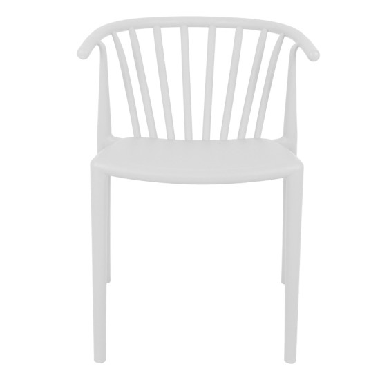 Πολυθρόνα Zelma pp σε λευκή απόχρωση 55x53x73εκ **