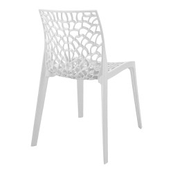 Καρέκλα στοιβαζόμενη Hush pp σε λευκή απόχρωση 50x57x81εκ **