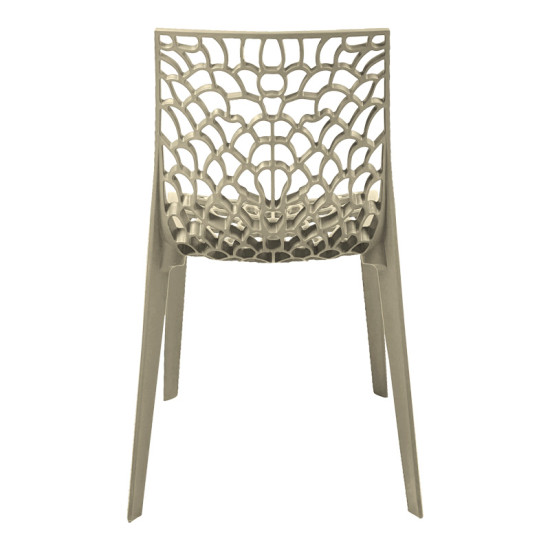 Καρέκλα στοιβαζόμενη Hush pp σε cappuccino απόχρωση 50x57x81εκ **