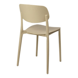 Καρέκλα Berdian στοιβαζόμενη pp σε cappuccino απόχρωση 38x49x79εκ **