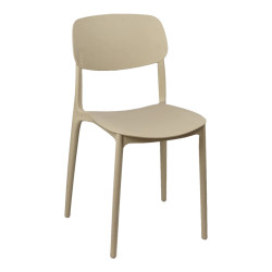 Καρέκλα Berdian στοιβαζόμενη pp σε cappuccino απόχρωση 38x49x79εκ **