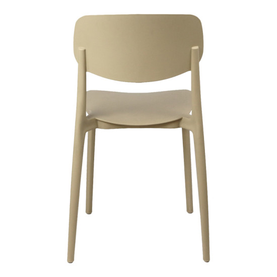 Καρέκλα Berdian στοιβαζόμενη pp σε cappuccino απόχρωση 38x49x79εκ **