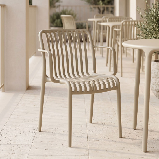 Πολυθρόνα Zoi pp cappuccino 54x57.5x79εκ **