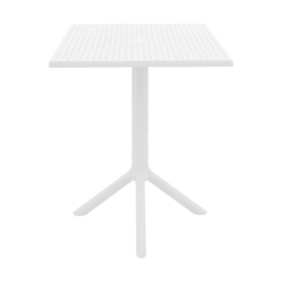 Τραπέζι Groovy pp διατρητο λευκό 60x60x76εκ **