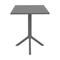 Τραπέζι Groovy pp διατρητο ανθρακί 60x60x76εκ **