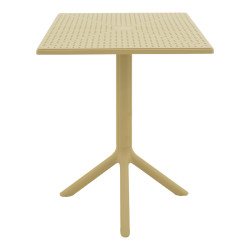 Τραπέζι Groovy pp διατρητο cappuccino 60x60x76εκ **