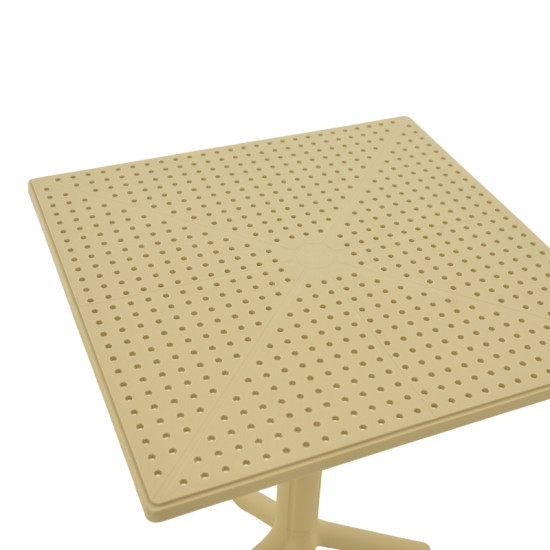 Τραπέζι Groovy pp διατρητο cappuccino 60x60x76εκ **