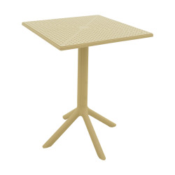 Τραπέζι Groovy pp διατρητο cappuccino 60x60x76εκ **