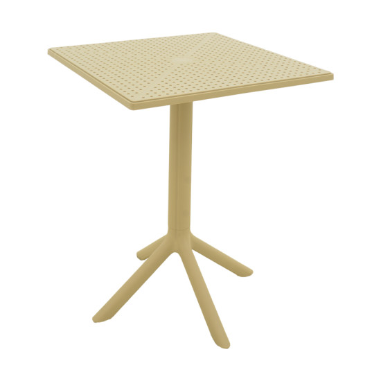 Τραπέζι Groovy pp διατρητο cappuccino 60x60x76εκ **