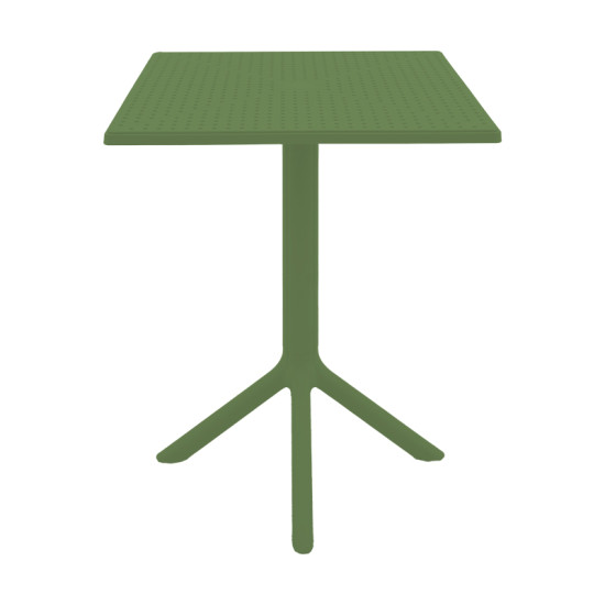 Τραπέζι Groovy pp διατρητο σκούρο πράσινο 60x60x76εκ **