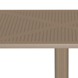 Τραπέζι Groovy διατρητο pp cappuccino 80x80x74εκ **