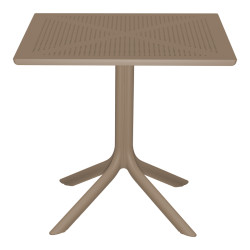 Τραπέζι Groovy διατρητο pp cappuccino 80x80x74εκ **