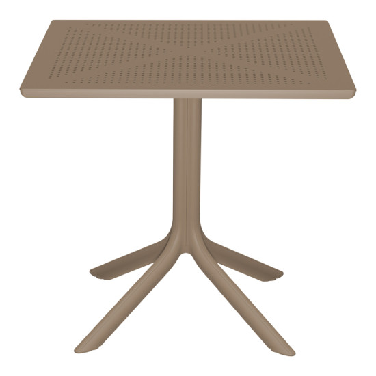 Τραπέζι Groovy διατρητο pp cappuccino 80x80x74εκ **