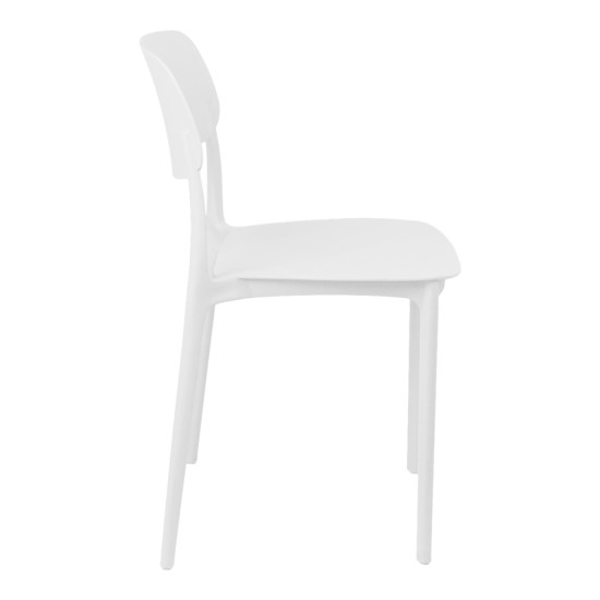 Καρέκλα Berdian στοιβαζόμενη pp λευκό 38x49x79εκ **