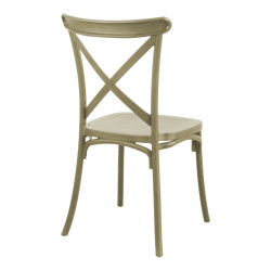 Καρέκλα Crossie στοιβαζόμενη pp cappuccino 43x53x88εκ **