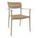 Πολυθρόνα Pilma cappuccino PP 57x54x82εκ **