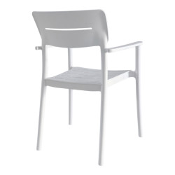 Πολυθρόνα Pilma λευκό PP 57x54x82εκ **