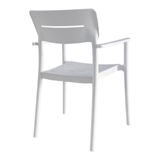 Πολυθρόνα Pilma λευκό PP 57x54x82εκ **