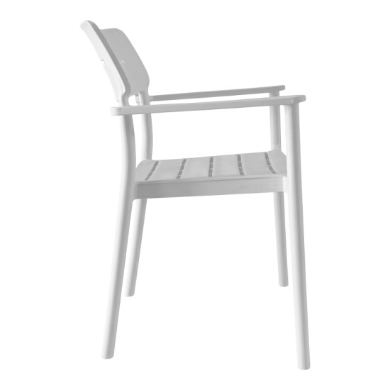 Πολυθρόνα Pilma λευκό PP 57x54x82εκ **
