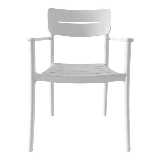 Πολυθρόνα Pilma λευκό PP 57x54x82εκ **
