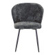 Καρέκλα Karg γκρι ύφασμα-πόδι μαύρο μέταλλο 57x62x80εκ - 2τμχ. **