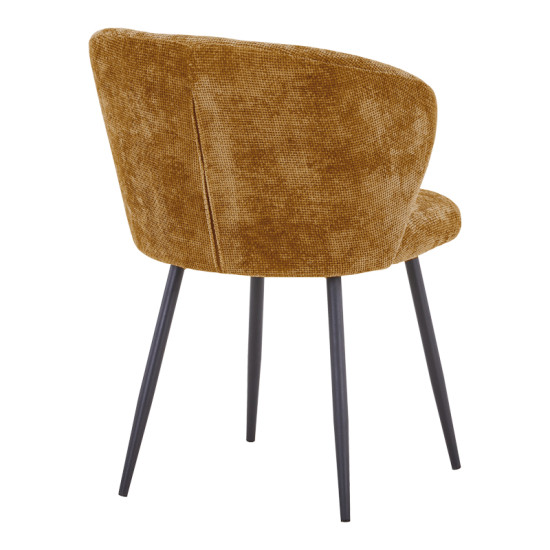 Καρέκλα Karg camel ύφασμα-πόδι μαύρο μέταλλο 57x62x80εκ - 2τμχ. **