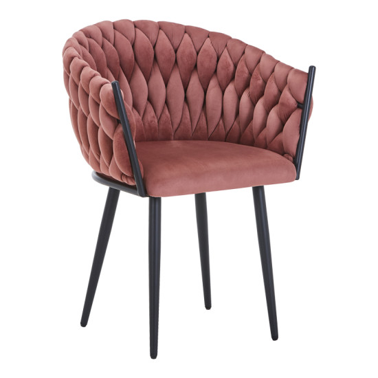 Πολυθρόνα Vivian σάπιο μήλο βελούδο-πόδι μαύρο μέταλλο 61x55x80εκ - 2τμχ. ** Πολυθρόνα Vivian σάπιο μήλο βελούδο-πόδι μαύρο μέταλλο 61x55x80εκ - 2τμχ. **