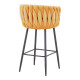 Σκαμπό μπαρ Vivian κίτρινο βελούδο-πόδι μαύρο μέταλλο 57x50x100εκ - 2τμχ. ** Σκαμπό μπαρ Vivian κίτρινο βελούδο-πόδι μαύρο μέταλλο 57x50x100εκ - 2τμχ. **