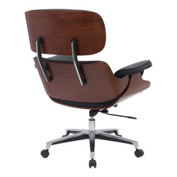 Καρέκλα γραφείου διευθυντή Kobane μαύρο pu-βάση χρωμίου 84x75x113.5εκ **